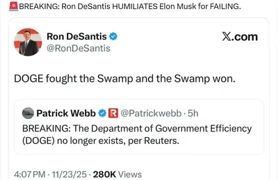 马斯克的“悲哀”！报道称：协议还有八个月，但DOGE“已不存在”